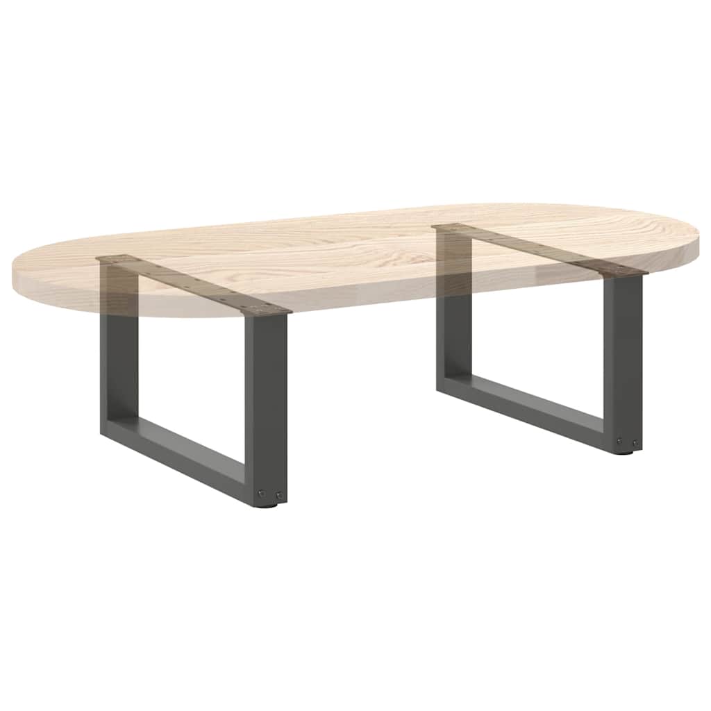 2 db antracitszürke, U alakú acél dohányzóasztal láb 70 x (30-31) cm