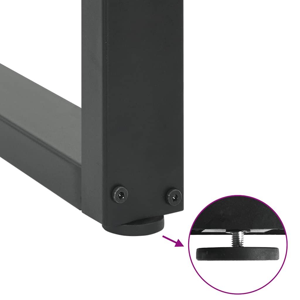 2 db antracitszürke, U alakú acél dohányzóasztal láb 70 x (30-31) cm