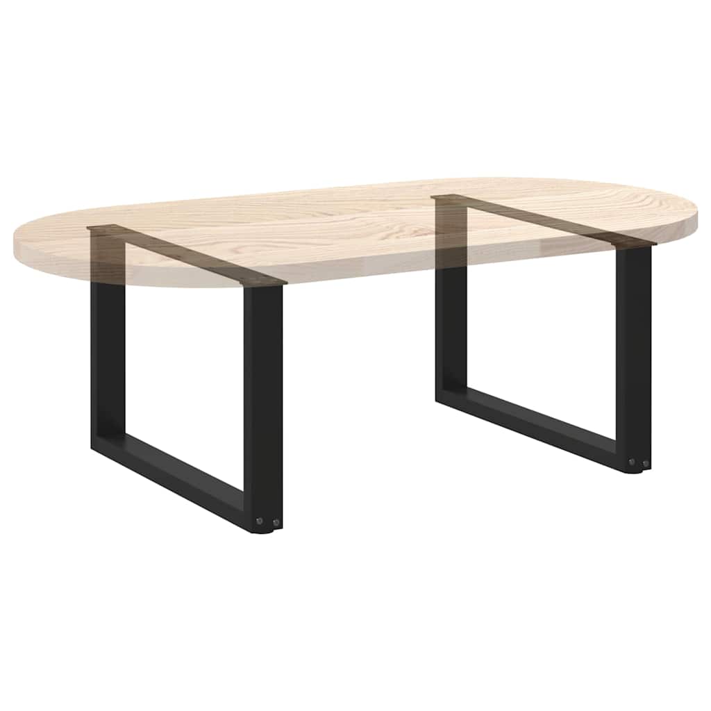 2 db U alakú dohányzóasztal láb fekete 60 x (42-43) cm acél dohányzóasztal láb