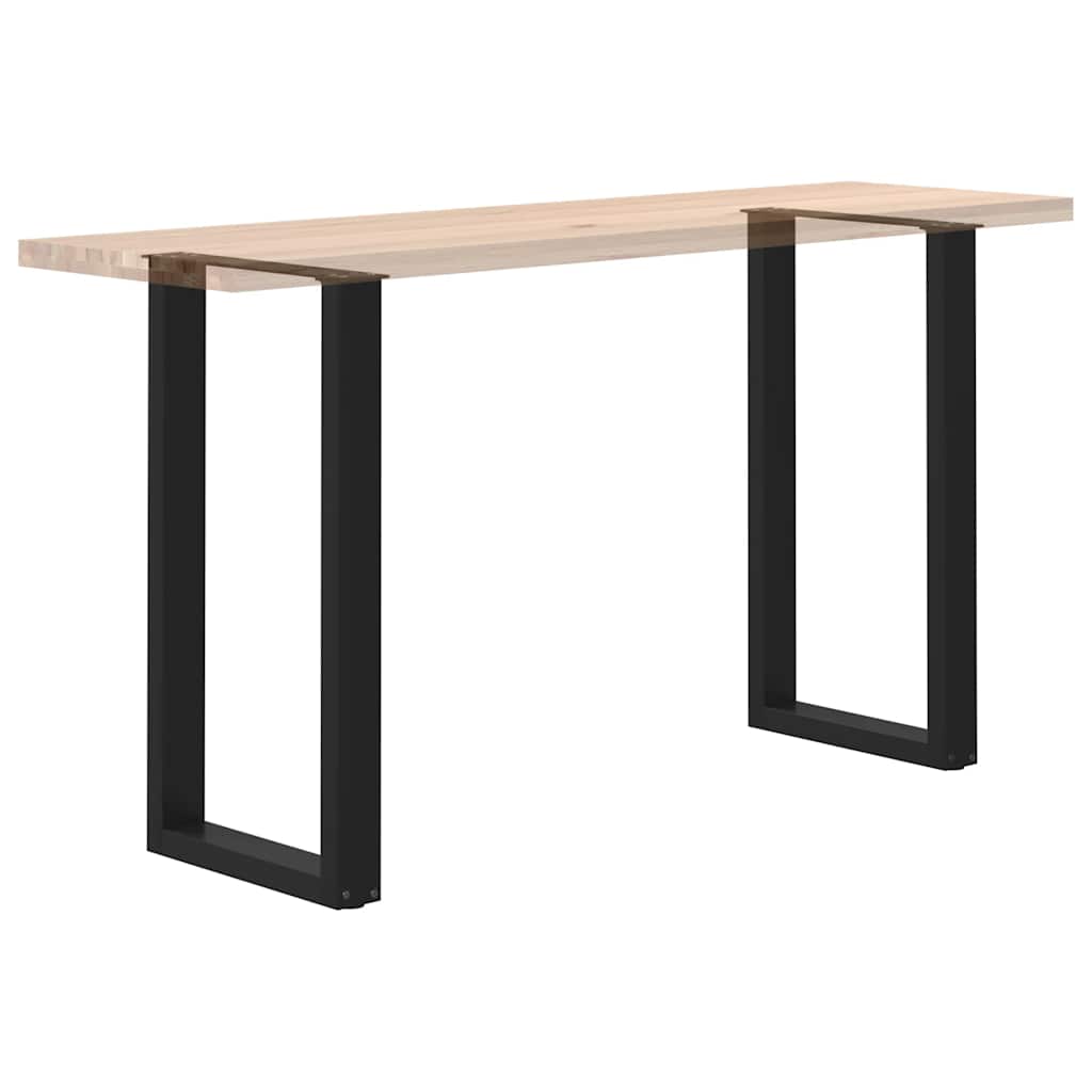 2 db fekete U-alakú acél bárasztalláb 50x(90-91) cm