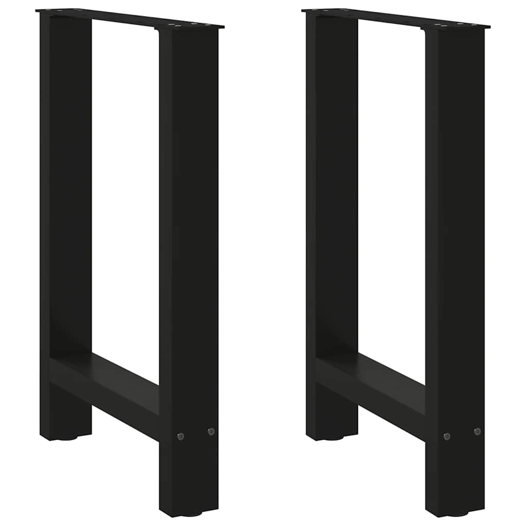 2 db fekete acél étkezőasztal láb 60 x (72-73) cm