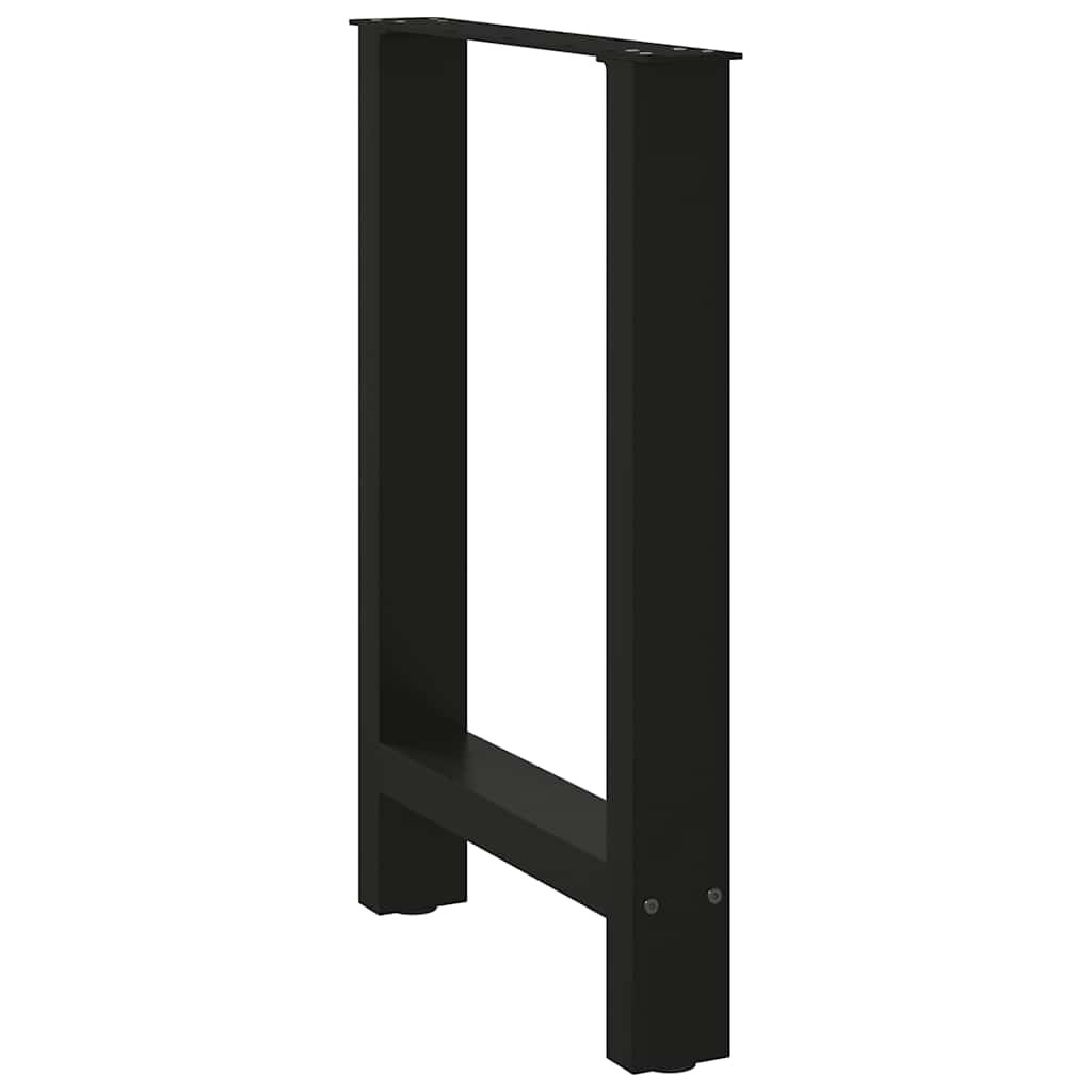 2 db fekete acél étkezőasztal láb 60 x (72-73) cm