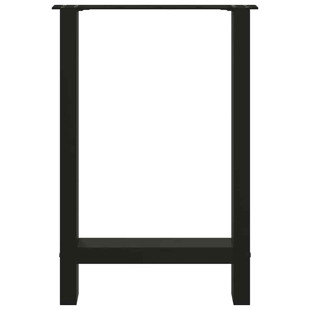 2 db fekete acél étkezőasztal láb 60 x (72-73) cm