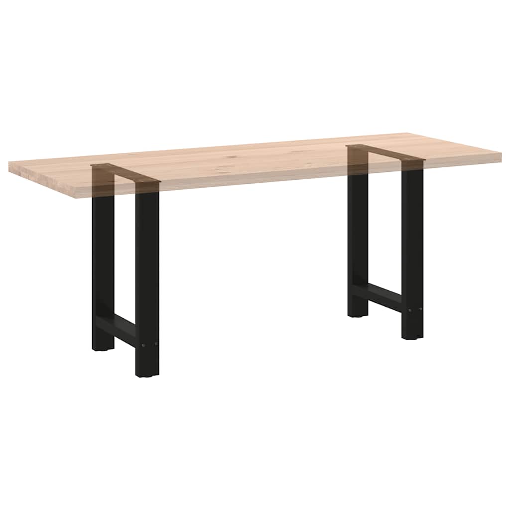 2 db fekete acél étkezőasztal láb 60 x (72-73) cm