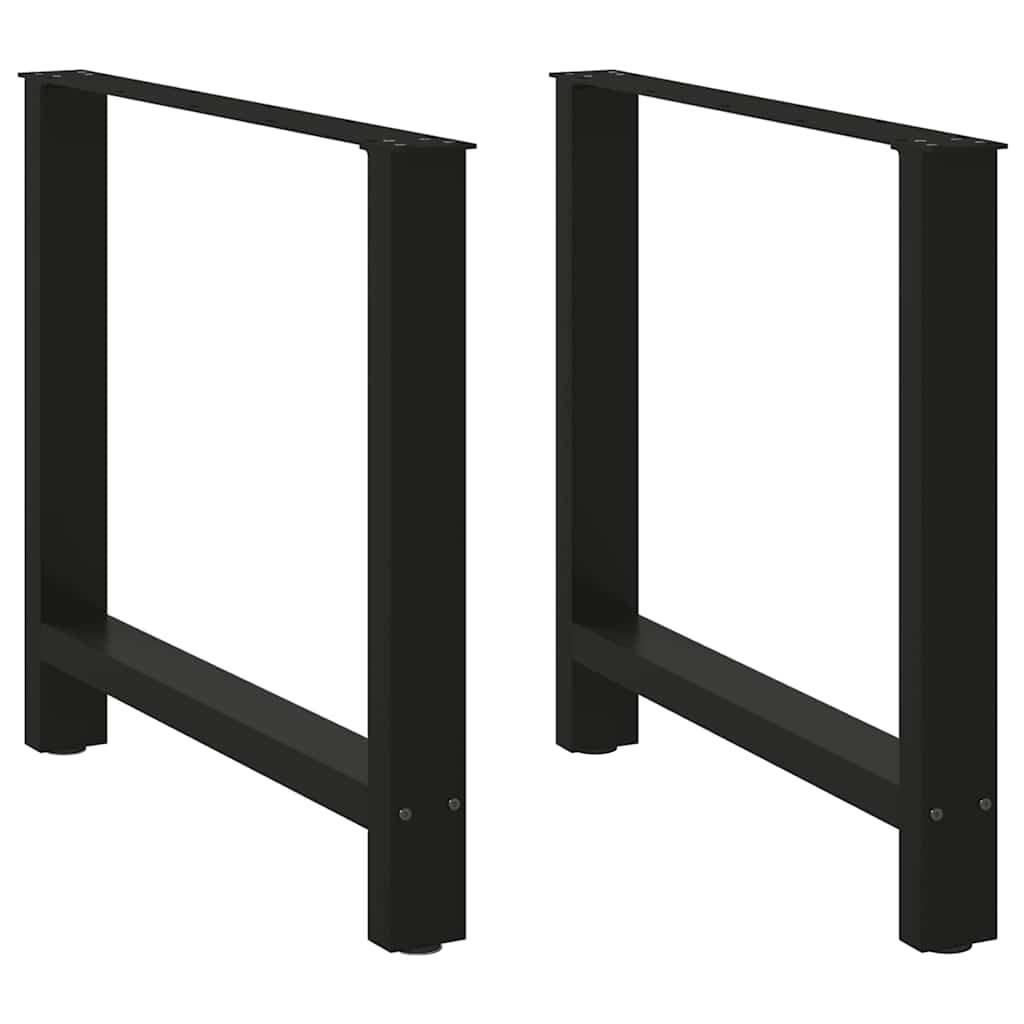 2 db fekete acél étkezőasztal láb 70 x (72-73) cm