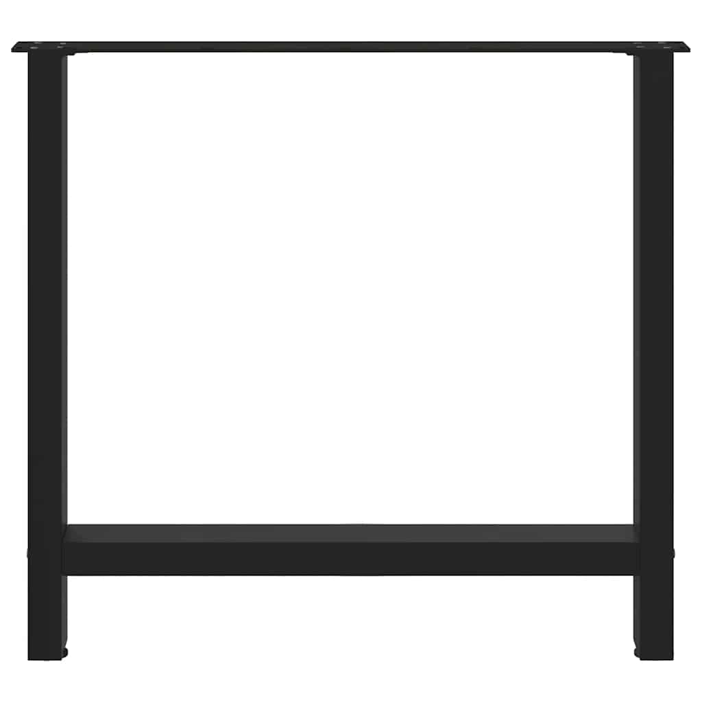 2 db fekete acél étkezőasztal láb 70 x (72-73) cm