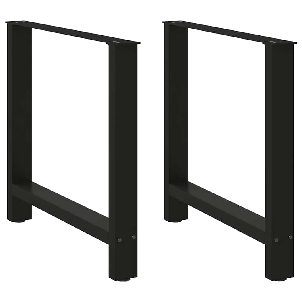 2 db fekete étkezőasztal láb 80 x (72-73) cm acél