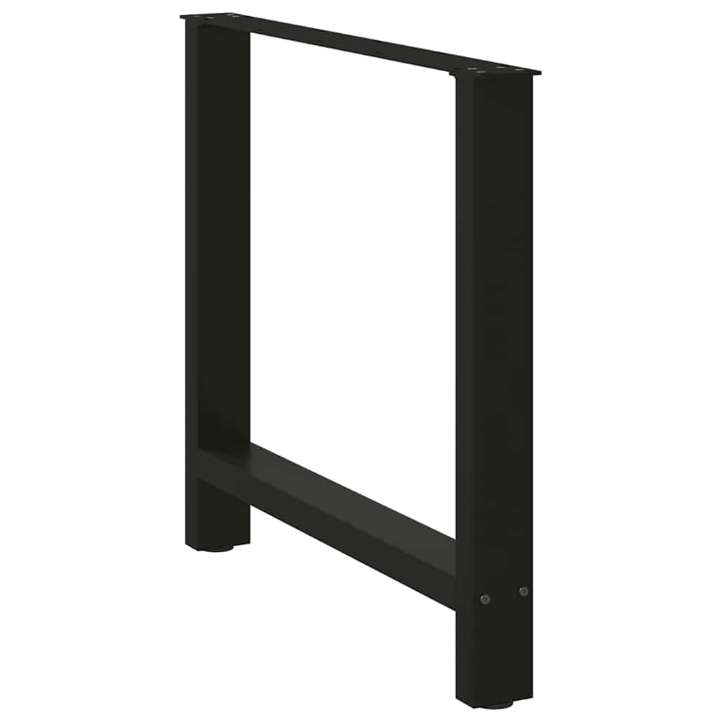 2 db fekete étkezőasztal láb 80 x (72-73) cm acél