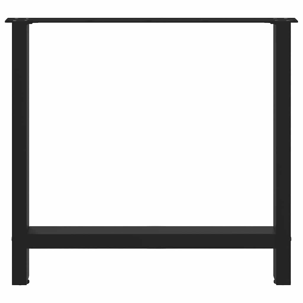 2 db fekete étkezőasztal láb 80 x (72-73) cm acél