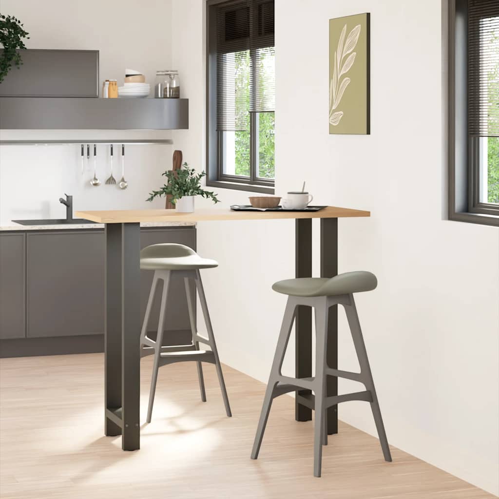2 db antracitszürke acél bárasztalláb 50x(110-111) cm