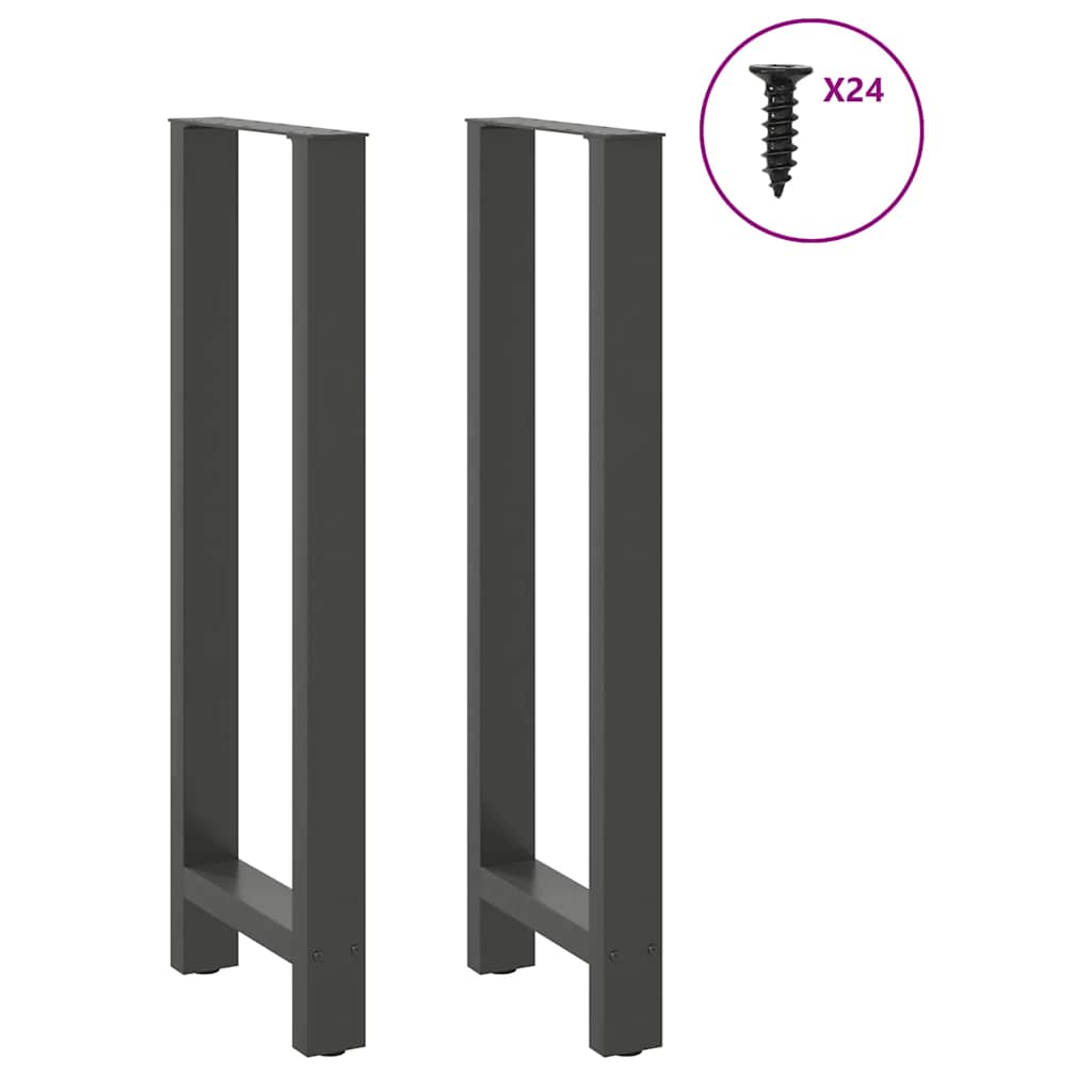 2 db antracitszürke acél bárasztalláb 50x(110-111) cm