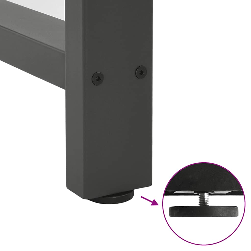 2 db antracitszürke acél bárasztalláb 50x(110-111) cm