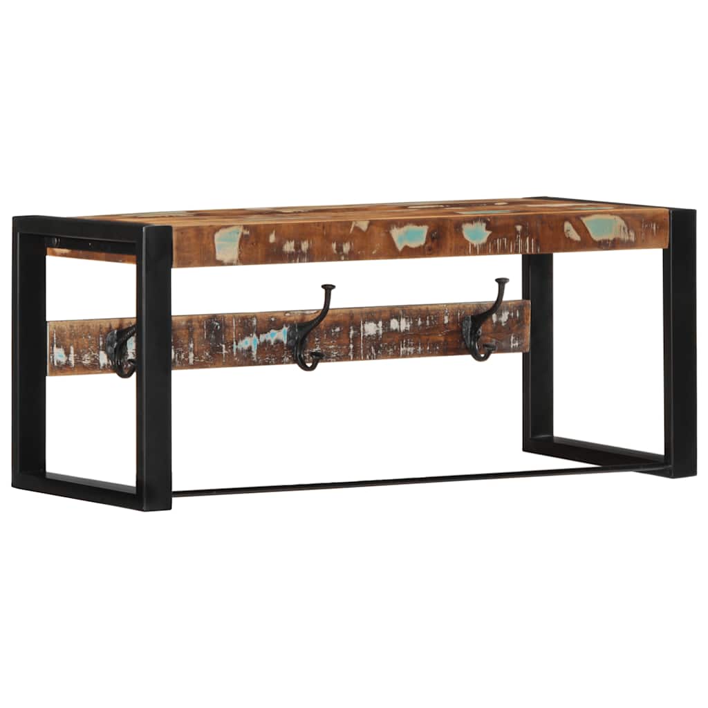 kabátállvány többszínű 80x35x35 cm tömörfa, újrahasznosított fa