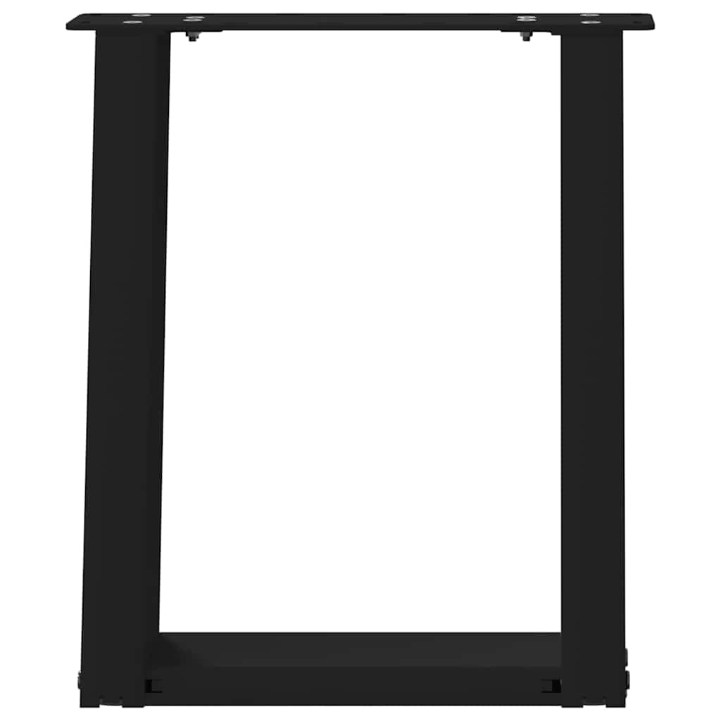 2 db fekete, U alakú acél dohányzóasztal láb 38x(42-43) cm