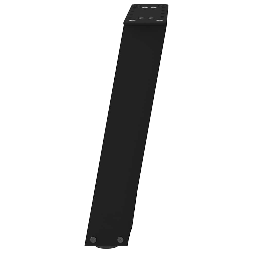 2 db fekete, U alakú acél dohányzóasztal láb 38x(42-43) cm