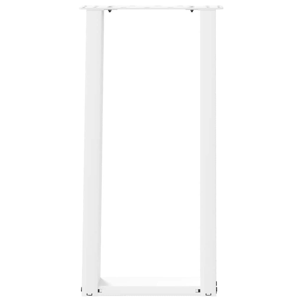2 db fehér, U alakú acél konzolasztal láb 38x(72-73) cm