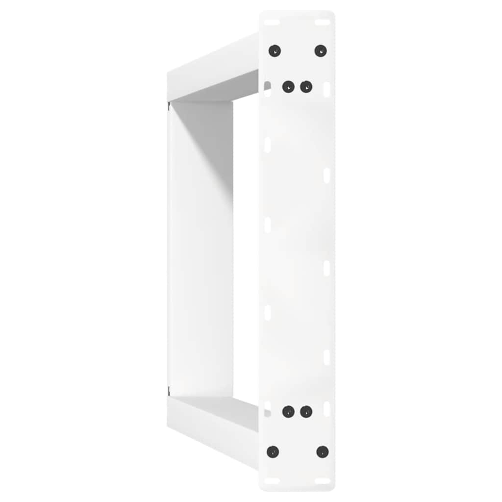 2 db fehér, U alakú acél konzolasztal láb 38x(72-73) cm