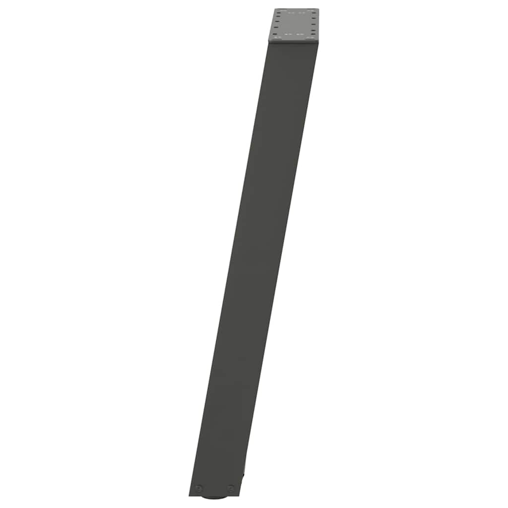 2 db antracitszürke U-alakú acél konzolasztal láb 38x(72-73) cm