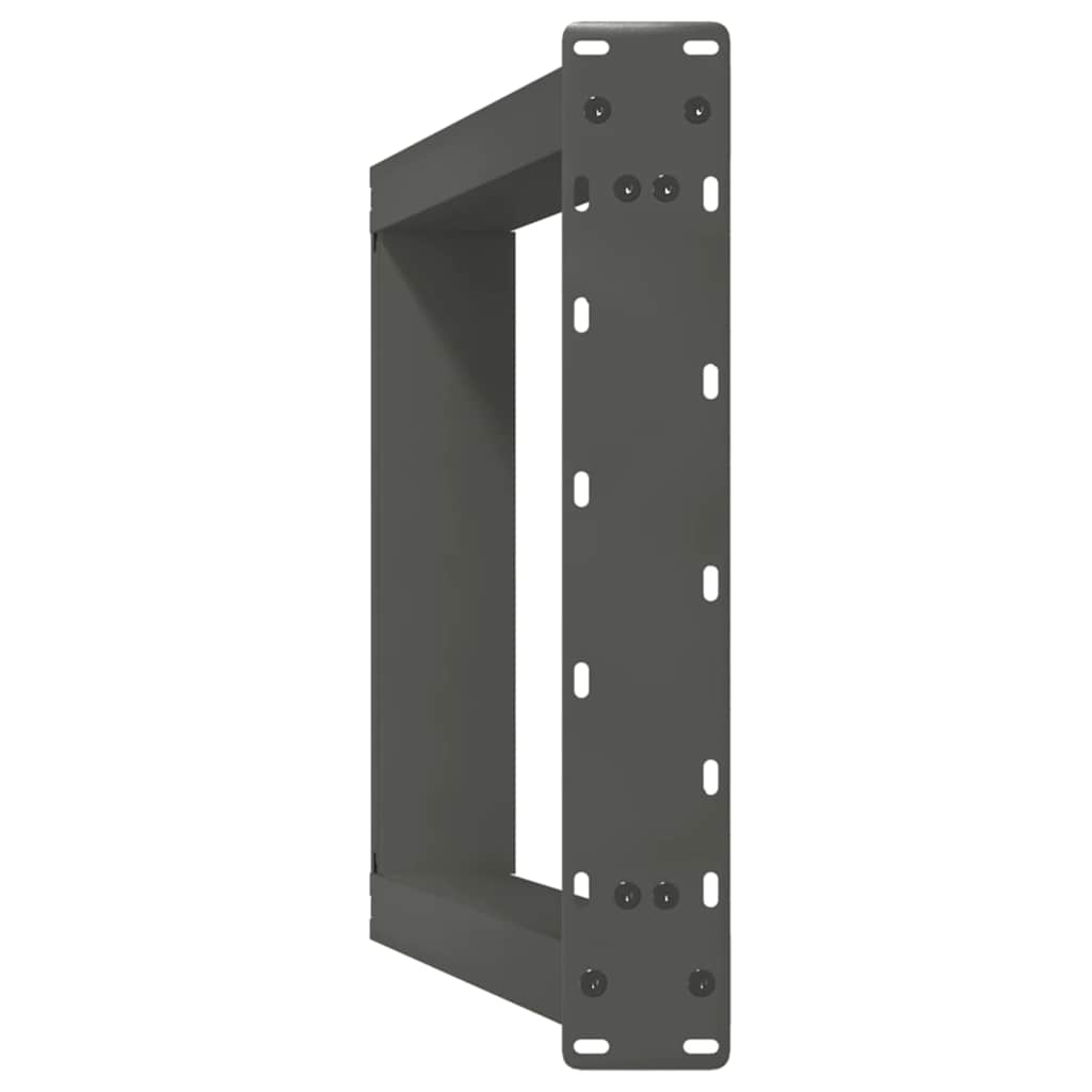 2 db antracitszürke U-alakú acél konzolasztal láb 38x(72-73) cm