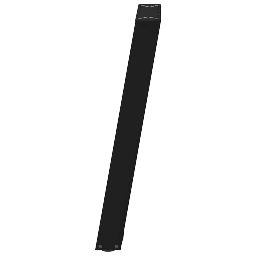 2 db U alakú étkezőasztal láb fekete 60 x (72-73) cm acél étkezőasztal láb