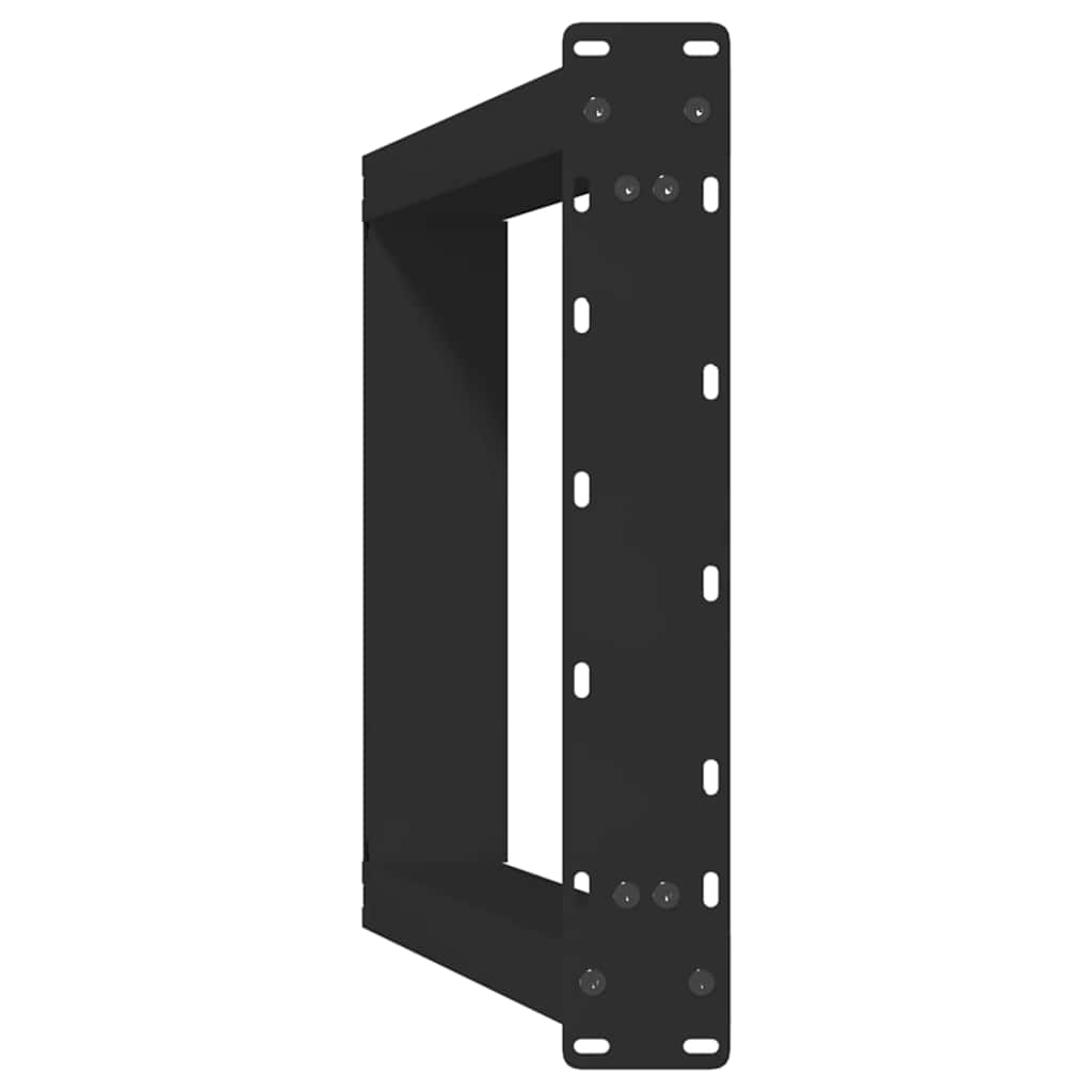 2 db U alakú étkezőasztal láb fekete 60 x (72-73) cm acél étkezőasztal láb