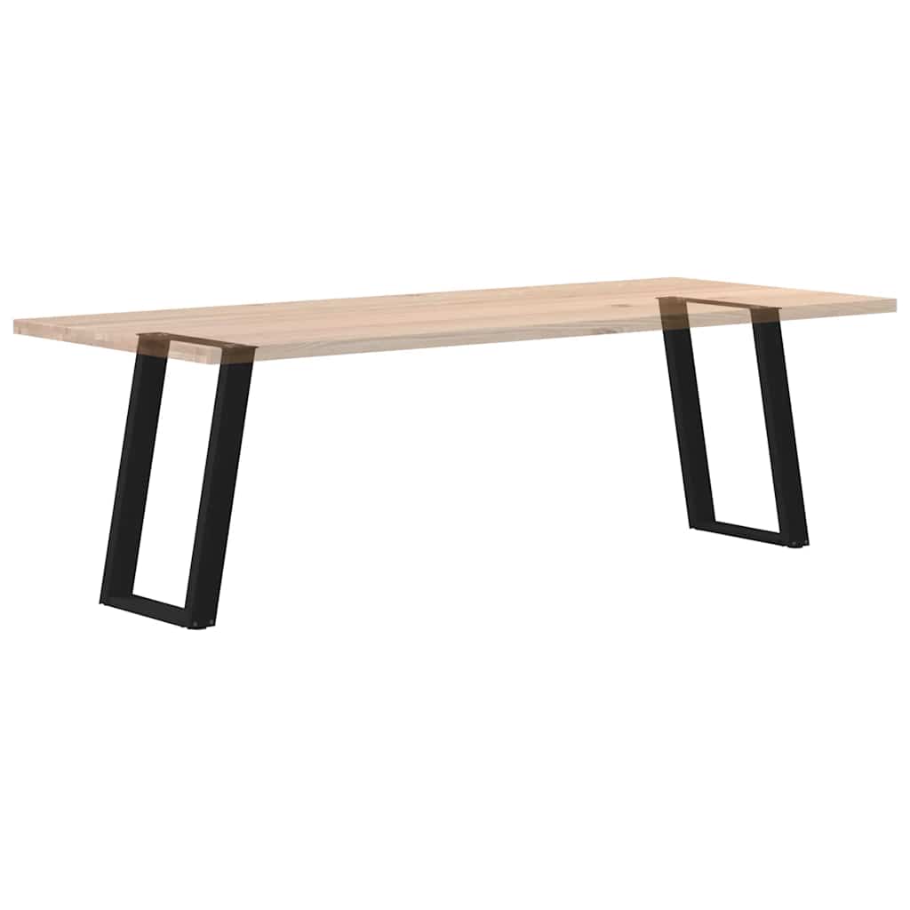 2 db U alakú étkezőasztal láb fekete 60 x (72-73) cm acél étkezőasztal láb