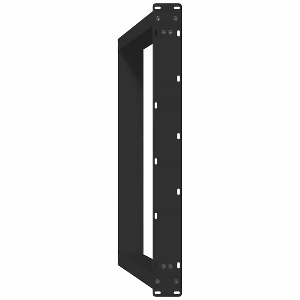 2 db U alakú étkezőasztal láb fekete, 70 x (72-73) cm acél