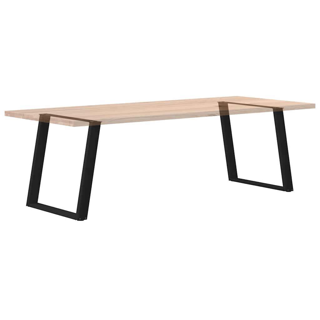 2 db U alakú étkezőasztal láb fekete, 70 x (72-73) cm acél