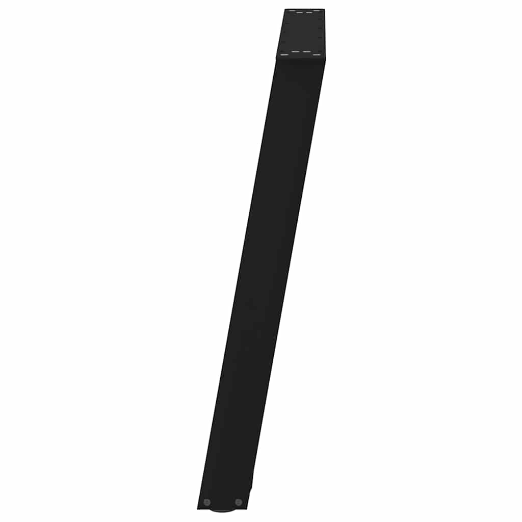 2 db U alakú étkezőasztal láb fekete 80 x (72-73) cm acél étkezőasztal láb
