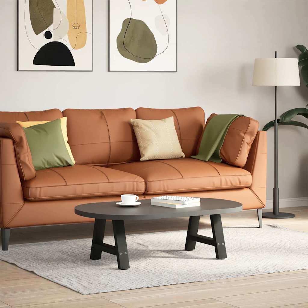 2 db A-alakú fekete dohányzóasztal láb 30 x (30-31) cm acél