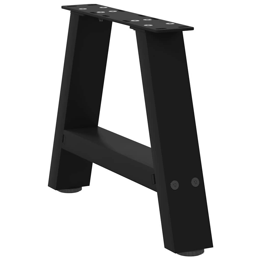 2 db A-alakú fekete dohányzóasztal láb 30 x (30-31) cm acél