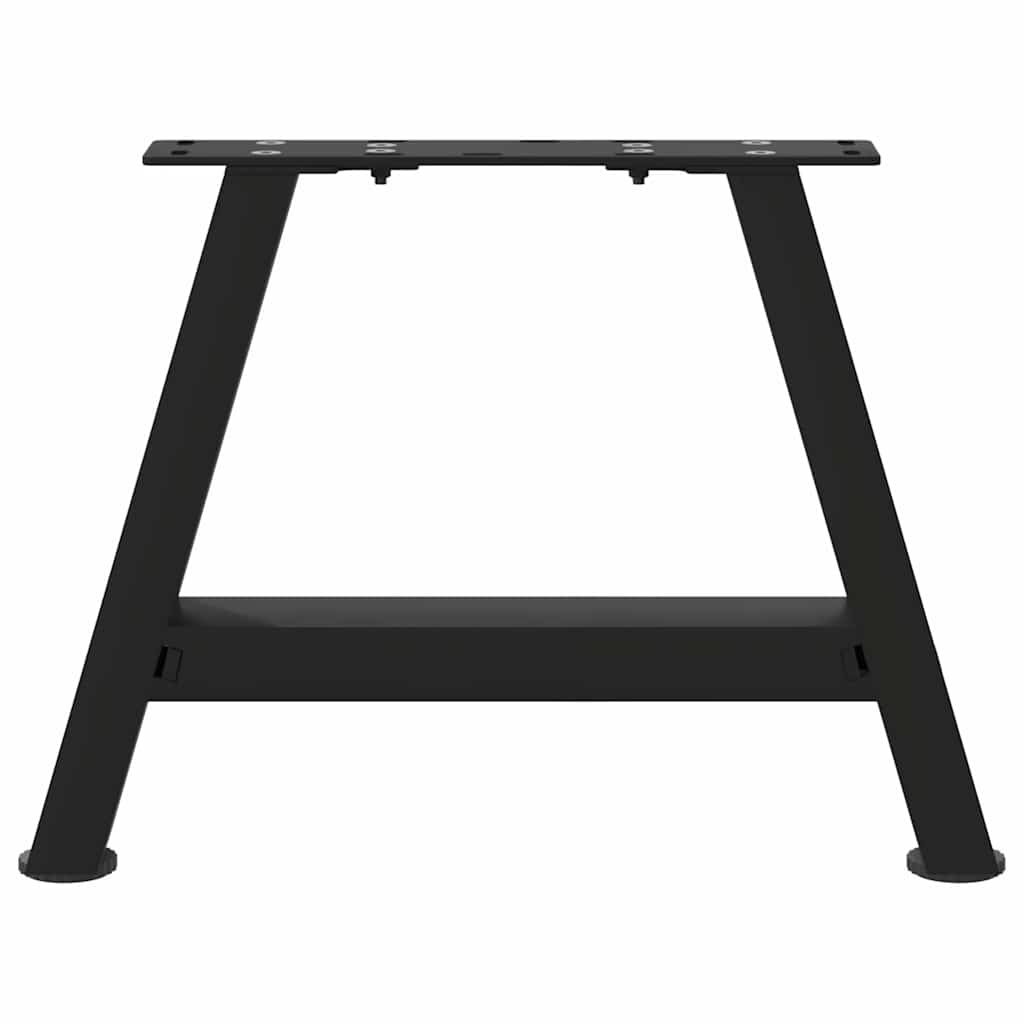 2 db A-alakú fekete dohányzóasztal láb 30 x (30-31) cm acél