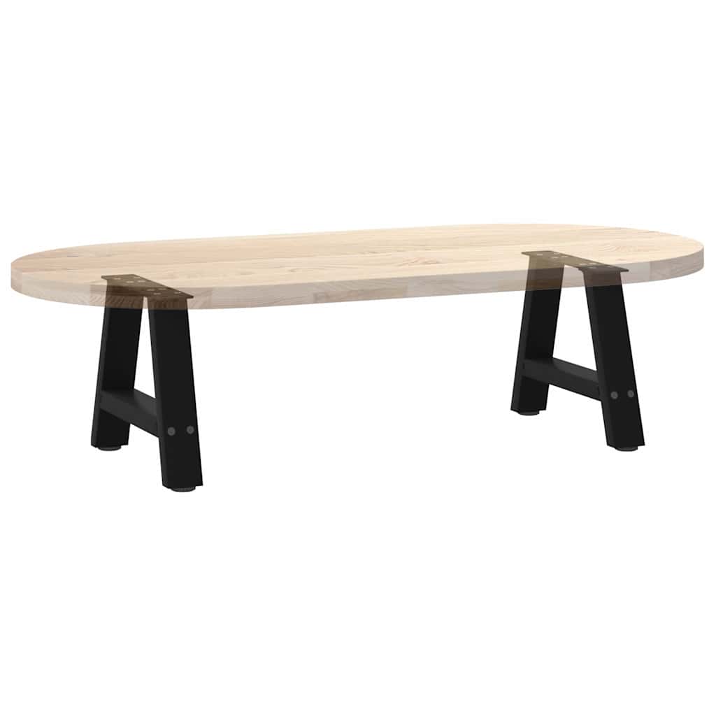 2 db A-alakú fekete dohányzóasztal láb 30 x (30-31) cm acél