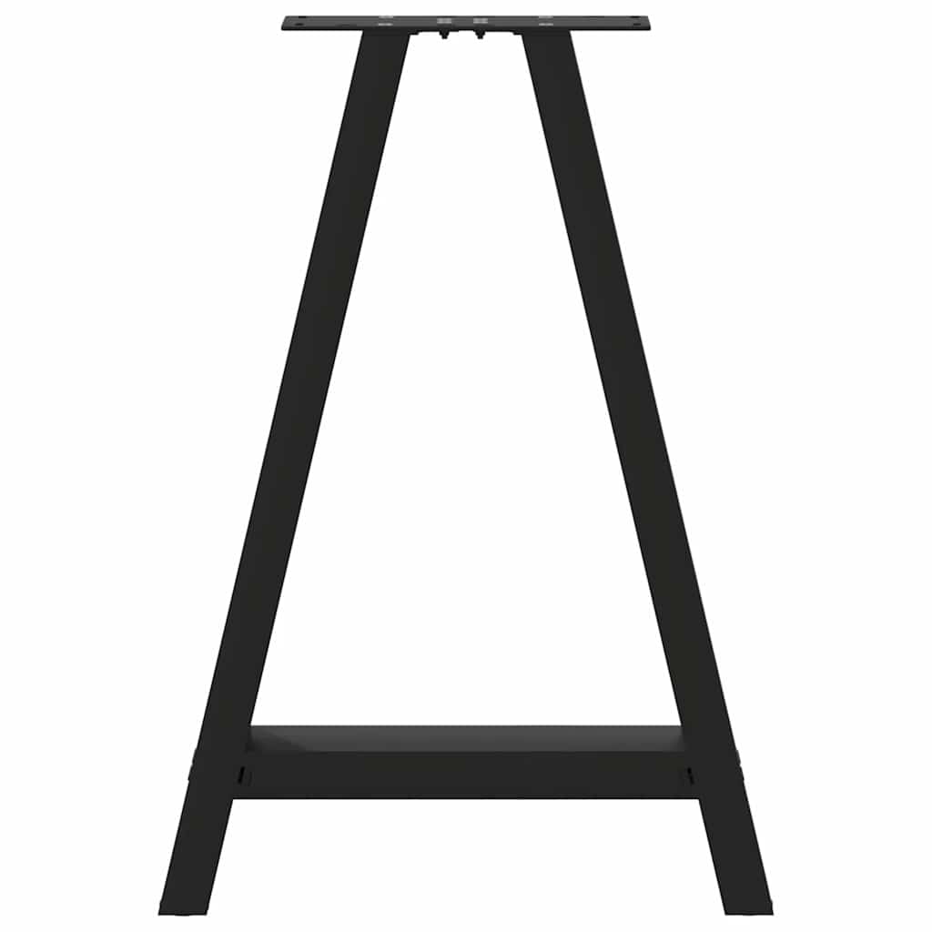 2 db A-alakú étkezőasztal láb fekete 60 x (72-73) cm acél étkezőasztal láb