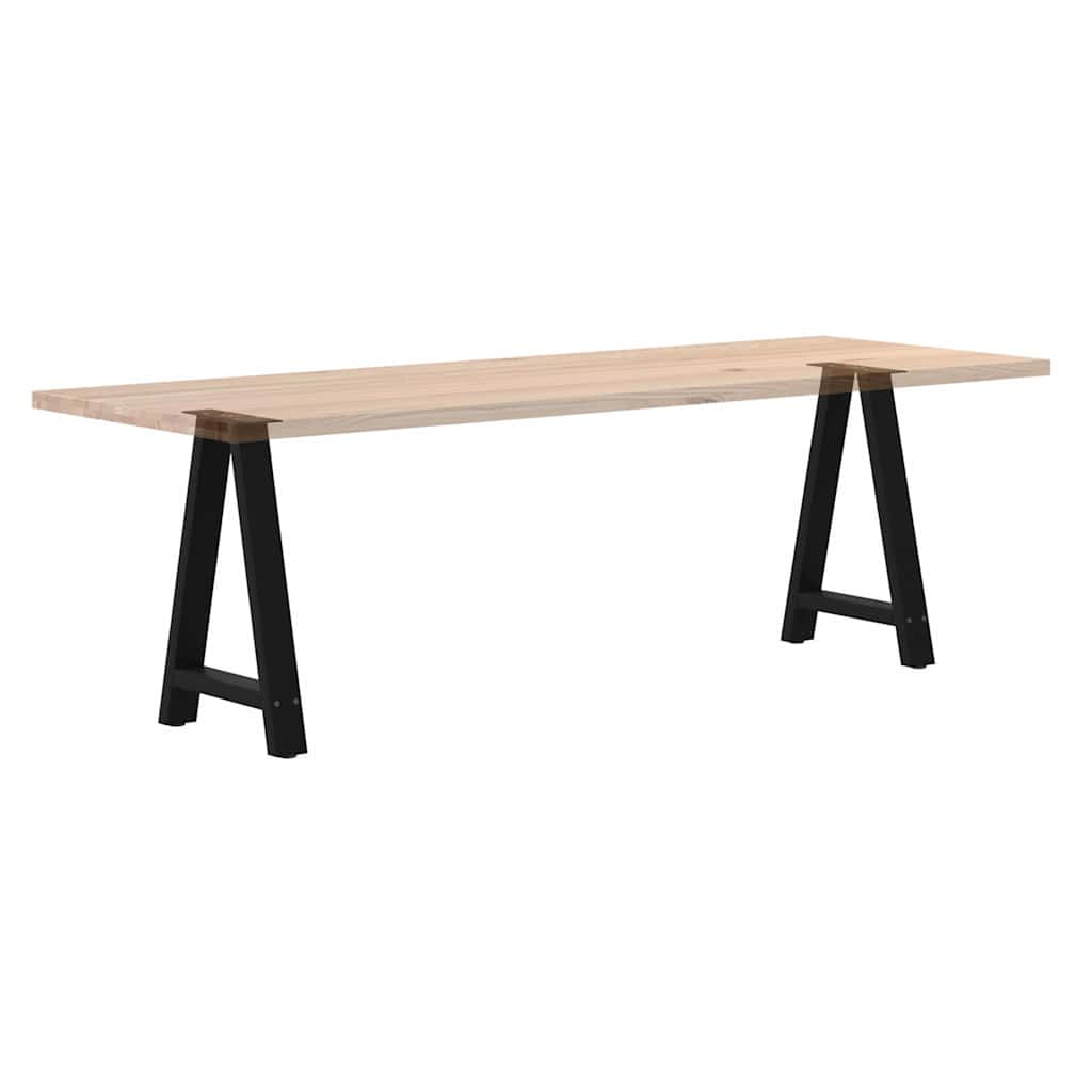 2 db A-alakú étkezőasztal láb fekete 60 x (72-73) cm acél étkezőasztal láb