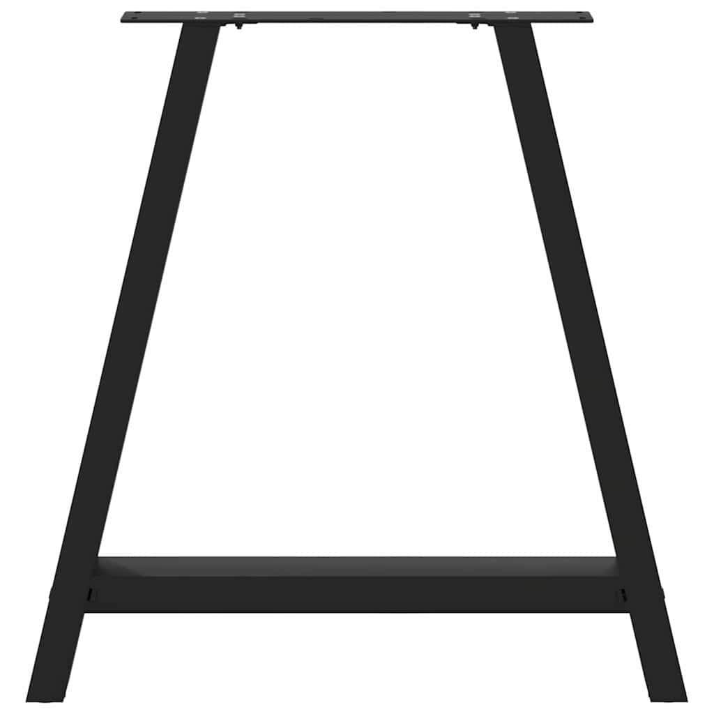 2 db A-alakú étkezőasztal láb fekete 80x(72-73) cm acél étkezőasztal láb