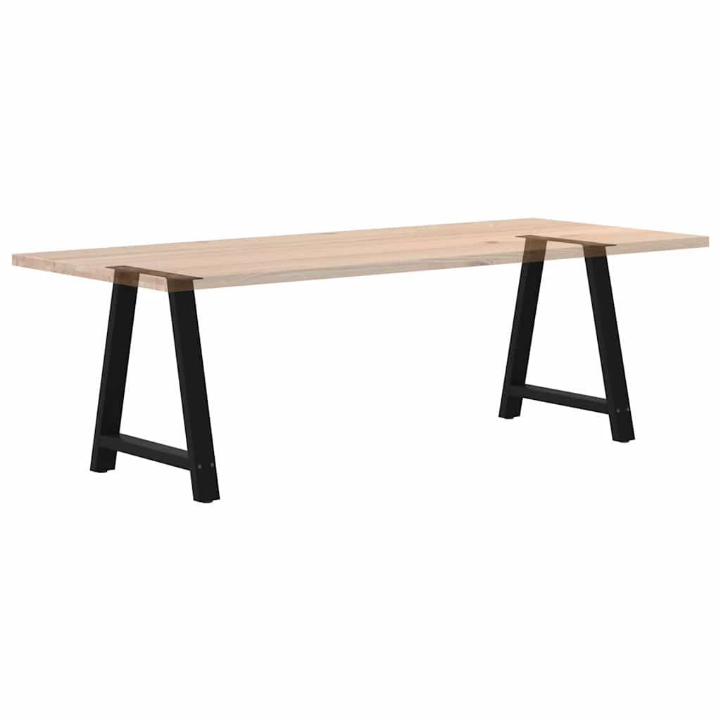 2 db A-alakú étkezőasztal láb fekete 80x(72-73) cm acél étkezőasztal láb