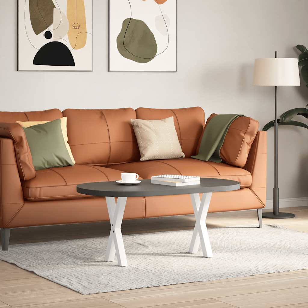 2 db fehér, X alakú acél dohányzóasztal láb 28 x (42-43) cm