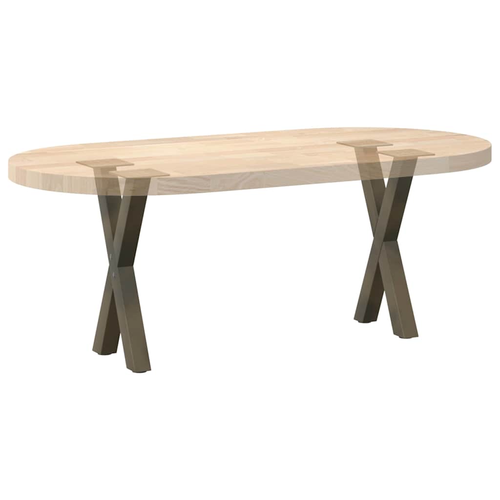 2 db X alakú natúr acél dohányzóasztal láb 28 x (42-43) cm