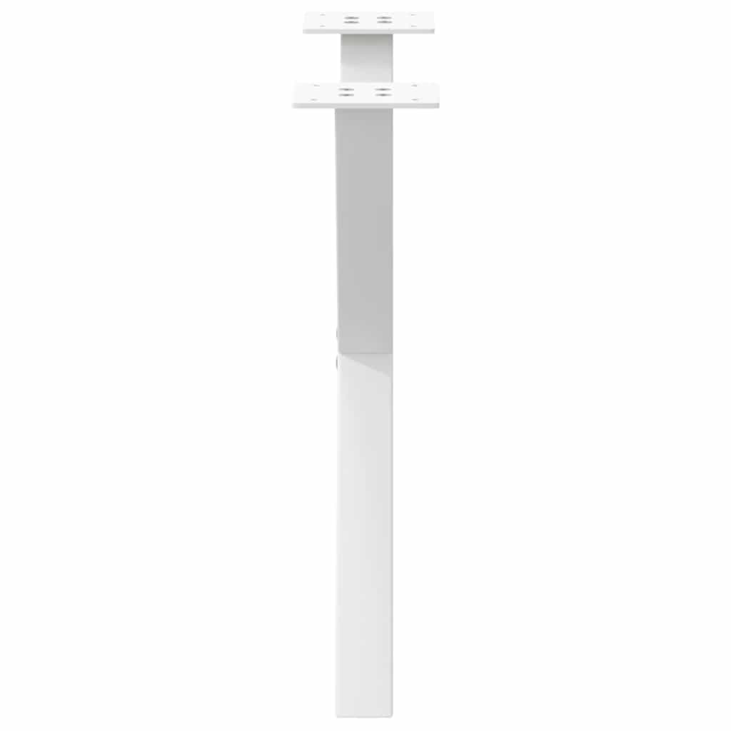 2 db fehér, X alakú acél dohányzóasztal láb 50 x (42-43) cm