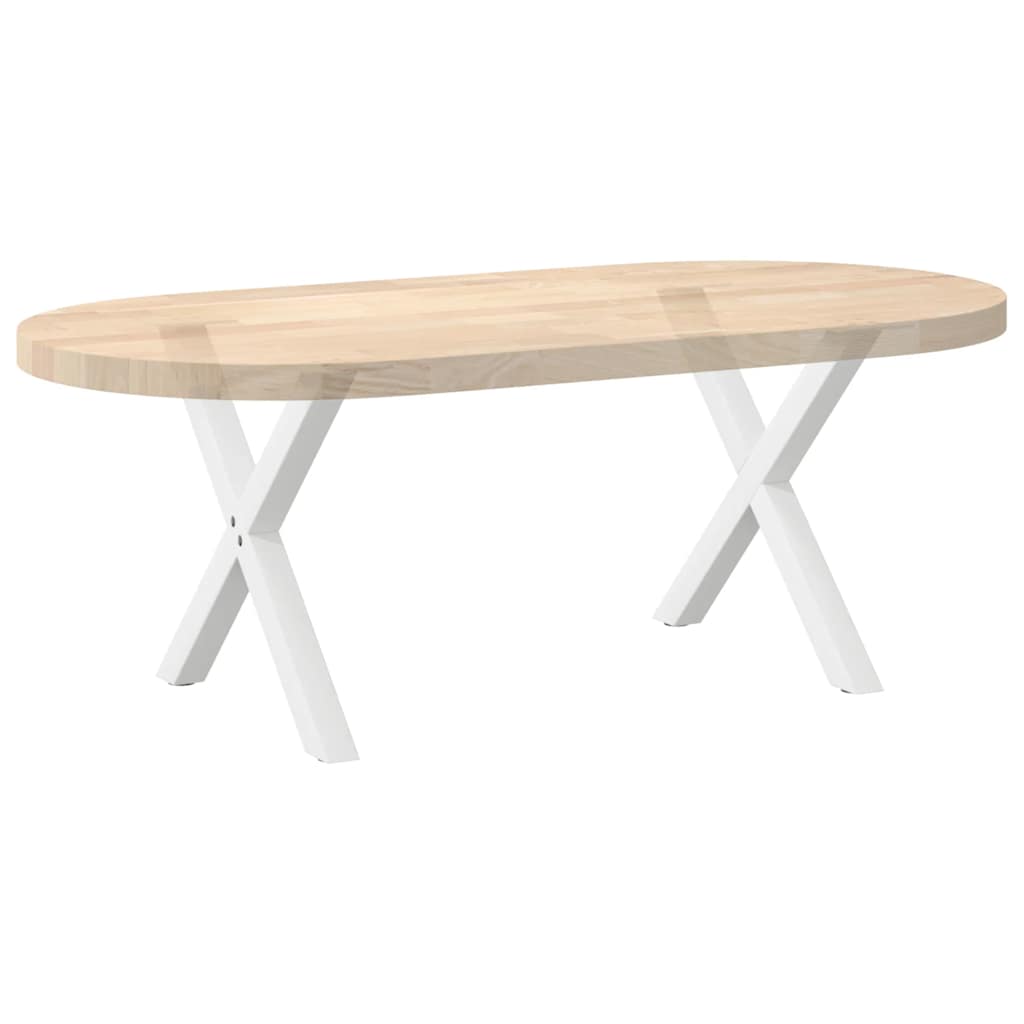 2 db fehér, X alakú acél dohányzóasztal láb 50 x (42-43) cm