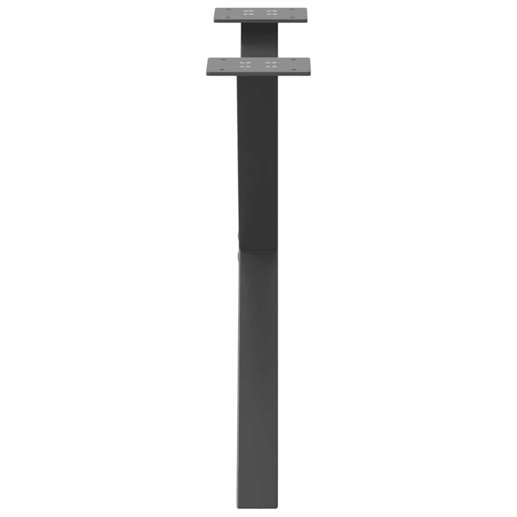 2 db antracitszürke X-alakú acél dohányzóasztal láb 50x(42-43) cm