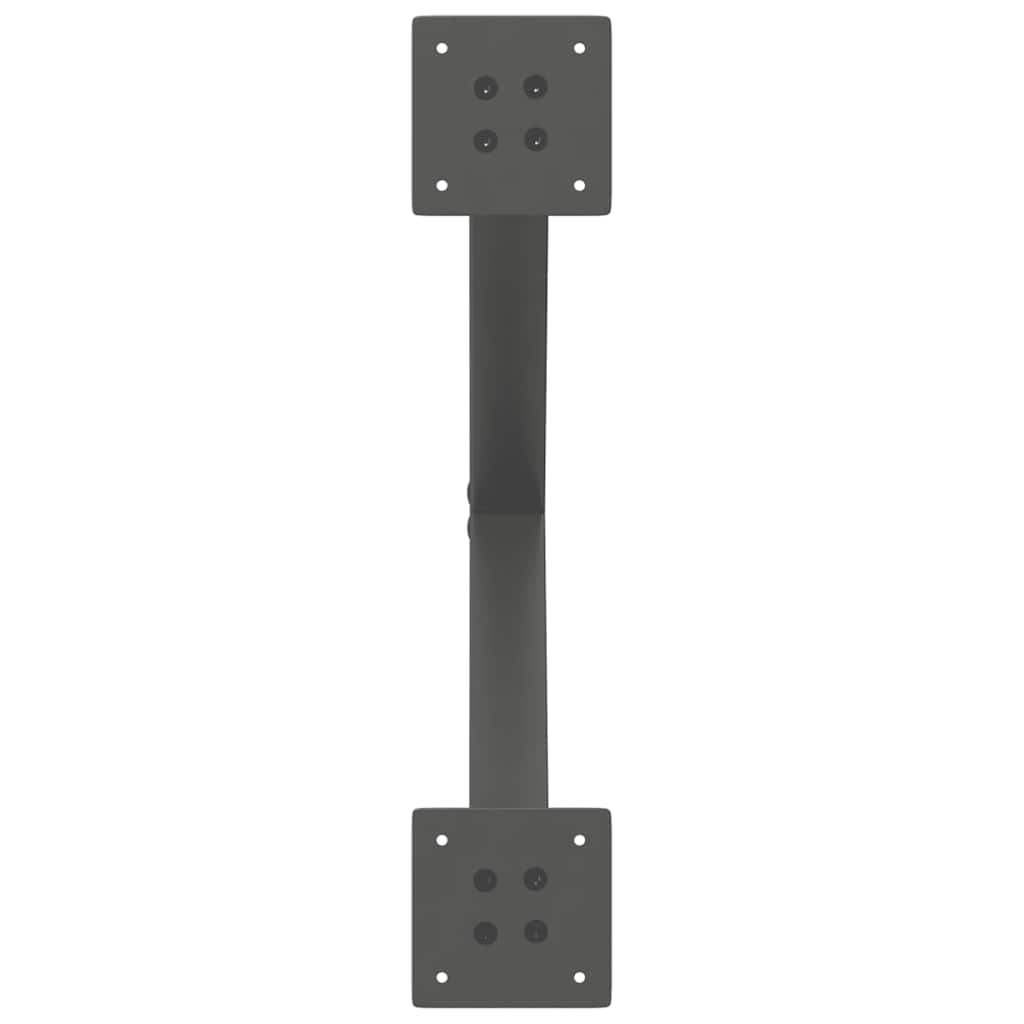 2 db antracitszürke X-alakú acél dohányzóasztal láb 50x(42-43) cm