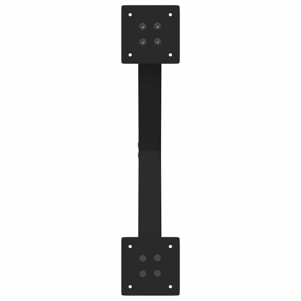 2 db X alakú étkezőasztal láb fekete acél 50 x (72-73) cm