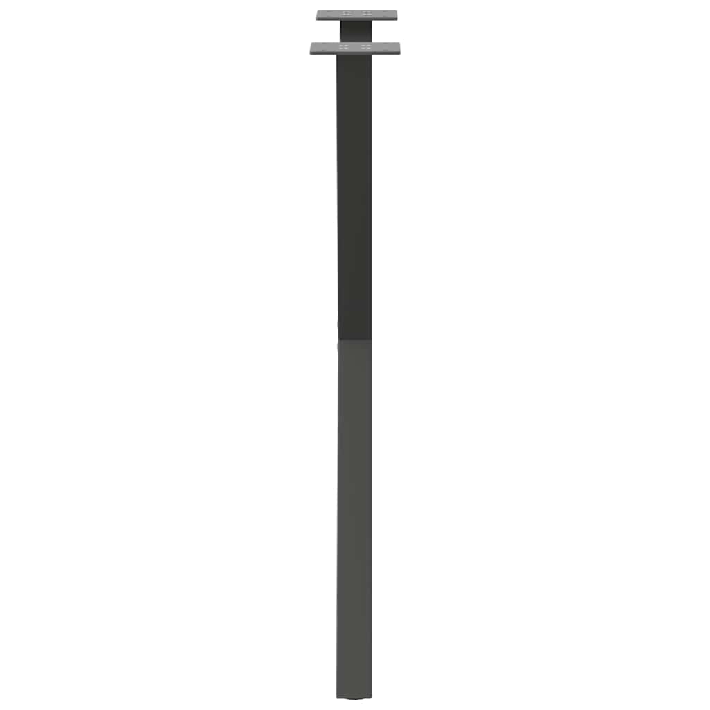 2 db antracitszürke X-alakú acél étkezőasztalláb 50x(72-73) cm