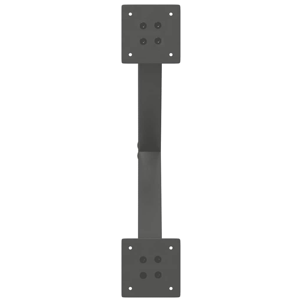 2 db antracitszürke X-alakú acél étkezőasztalláb 50x(72-73) cm