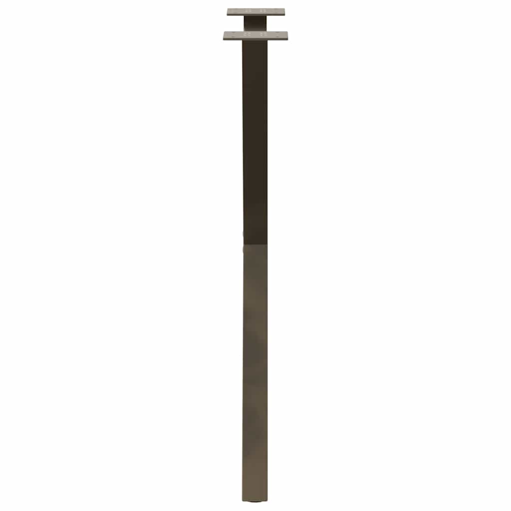 2 db X alakú étkezőasztal láb natúr acél 50x(72-73) cm