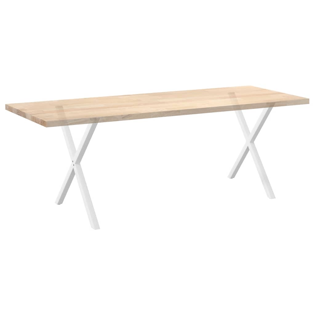 2 db X alakú étkezőasztal láb fehér 70 x (72-73) cm acél étkezőasztal láb