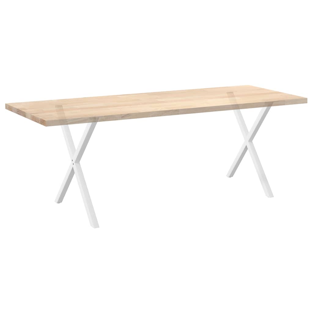 2 db X alakú étkezőasztal láb fehér 80 x (72-73) cm acél étkezőasztal láb