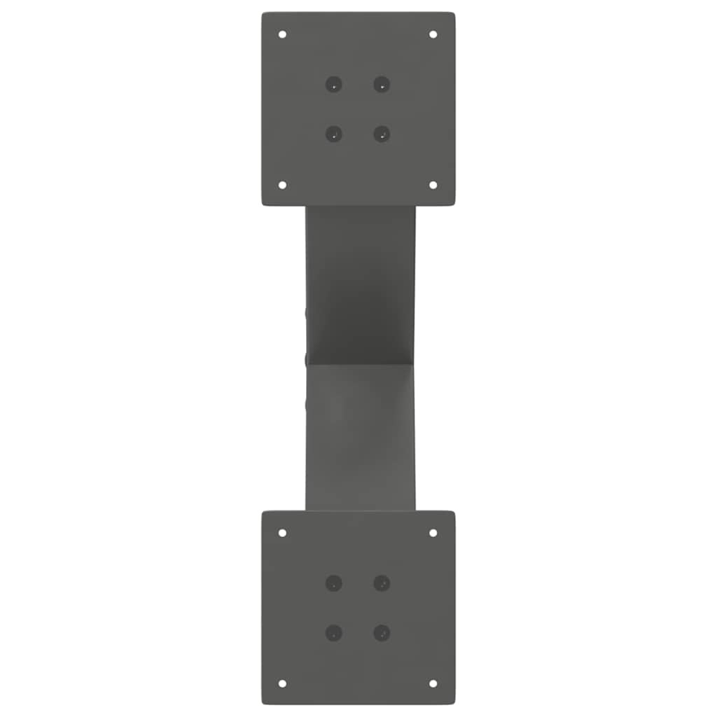 2 db antracitszürke X-alakú acél dohányzóasztal láb 60x(30-31) cm